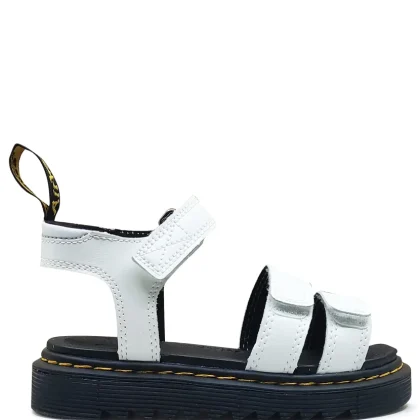Dr Martens sandali bianchi bambina in pelle