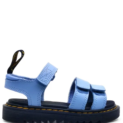 Dr Martens sandali azzurri bambina in pelle