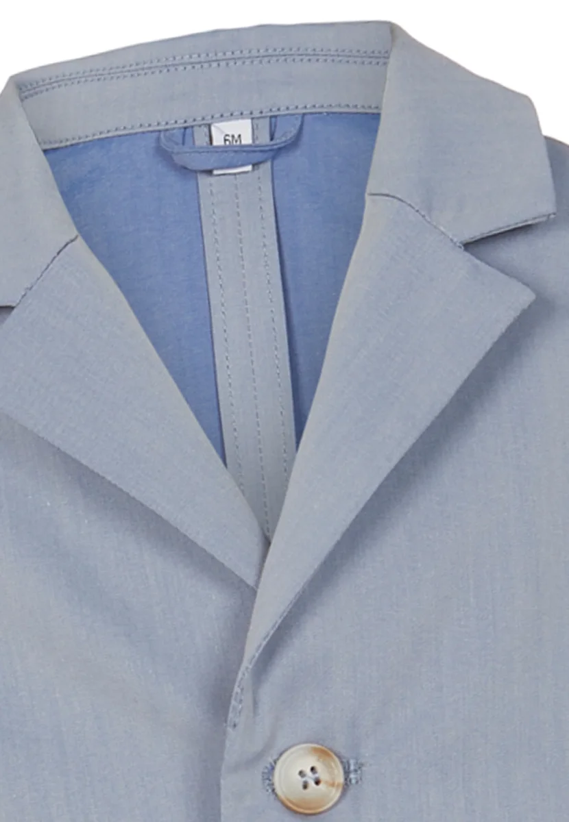 Emporio Armani giacca azzurra bambino in misto cotone - immagine 4