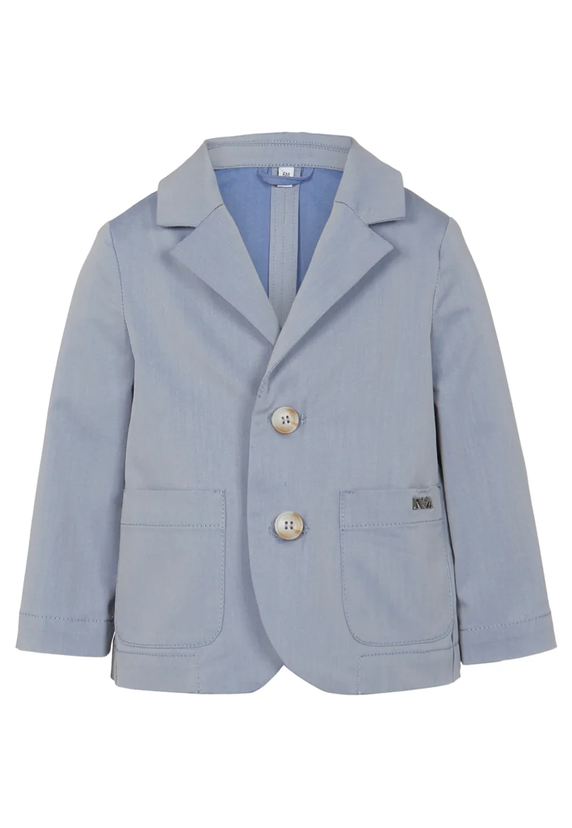 Emporio Armani giacca azzurra bambino in misto cotone - immagine 2