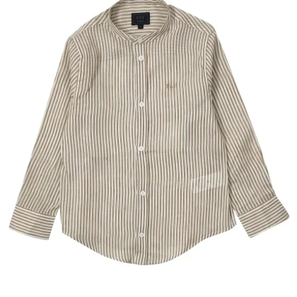 Fay camicia a righe bambino in misto lino