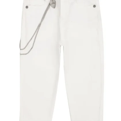John Richmond jeans bambino bianco in denim