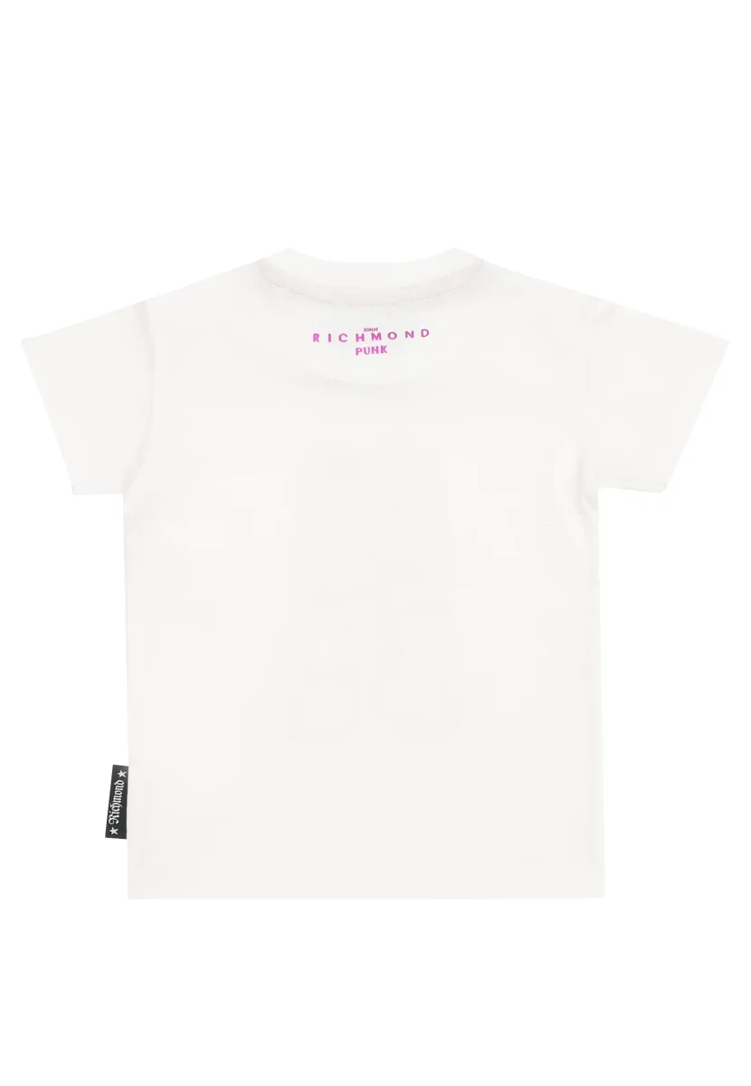 John Richmond T-Shirt neonato bianca in cotone - immagine 3