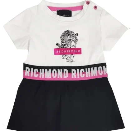 John Richmond vestito neonata bianco in cotone
