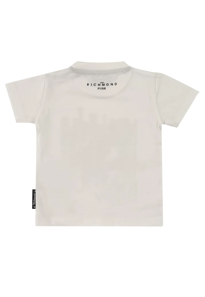 John Richmond T-Shirt neonato bianca in cotone - immagine 3