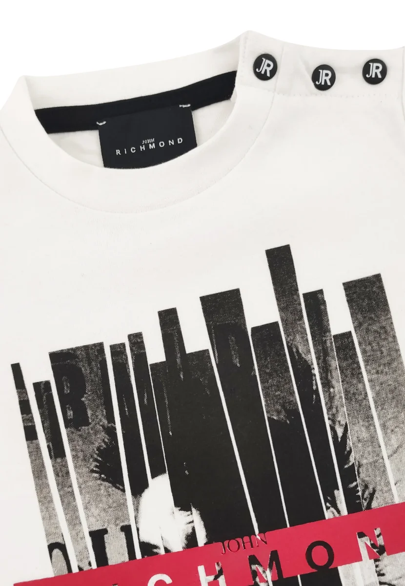 John Richmond T-Shirt neonato bianca in cotone - immagine 4