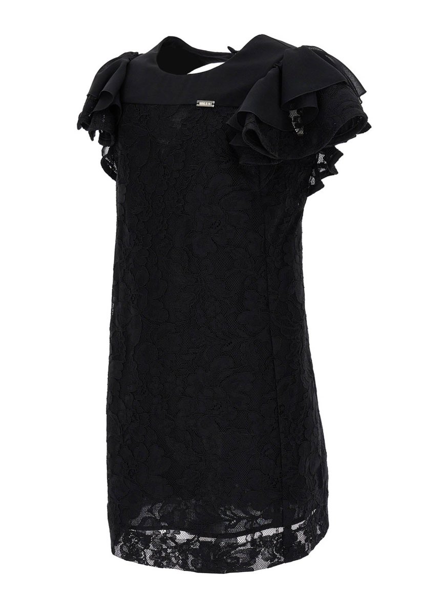Monnalisa vestito nero ragazza in pizzo - immagine 4