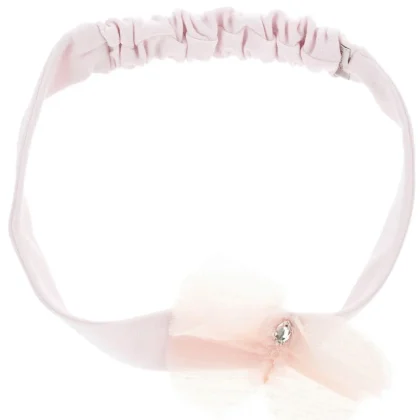 Monnalisa fascia rosa neonata in cotone stretch