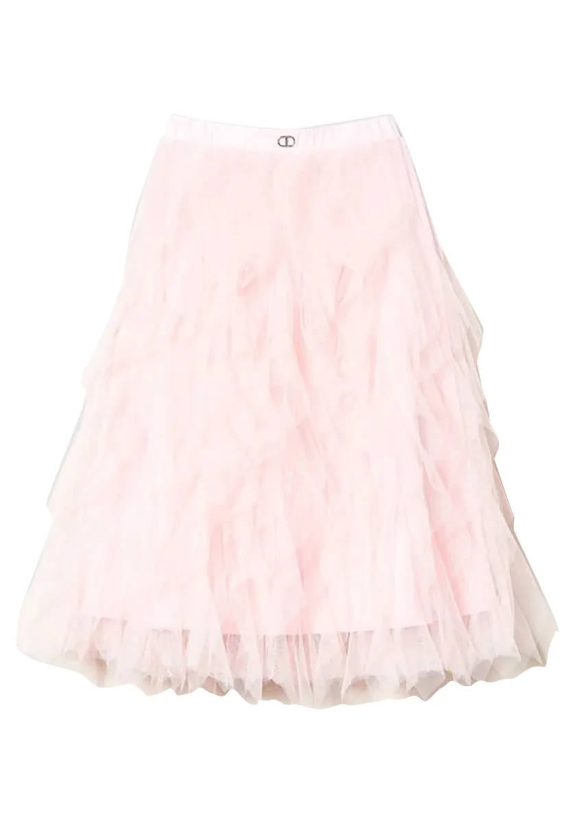 Twinset gonna rosa ragazza in tulle - immagine 2