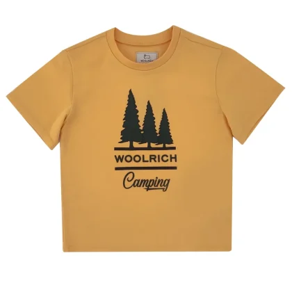 Woolrich T-Shirt ragazzo gialla in cotone