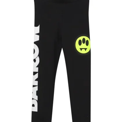 Barrow leggings neri bambina in cotone