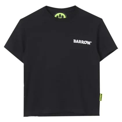 Barrow t-shirt nera bambino in jersey di cotone