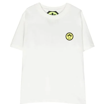 Barrow t-shirt bianca bambino in jersey di cotone