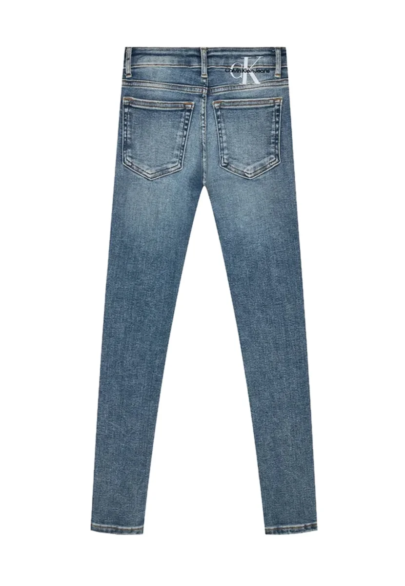 Calvin Klein jeans blu bambina in denim - immagine 3