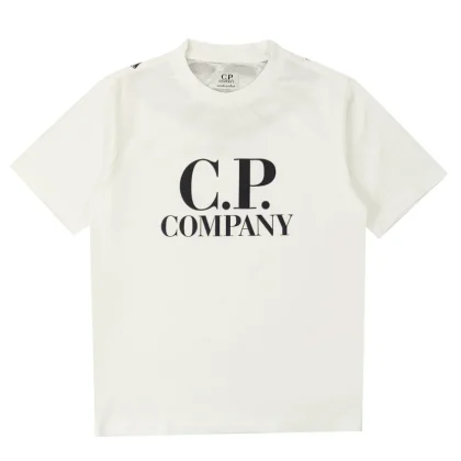 C.P. Company t-shirt bianca bambino in cotone