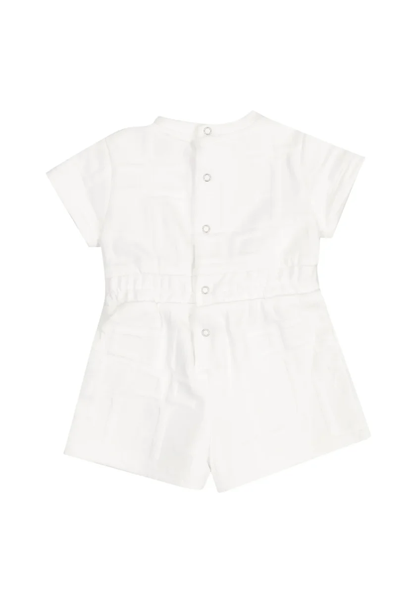 Elisabetta Franchi pagliaccetto bianco neonata in cotone - immagine 3