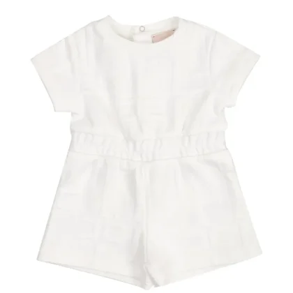 Elisabetta Franchi pagliaccetto bianco neonata in cotone