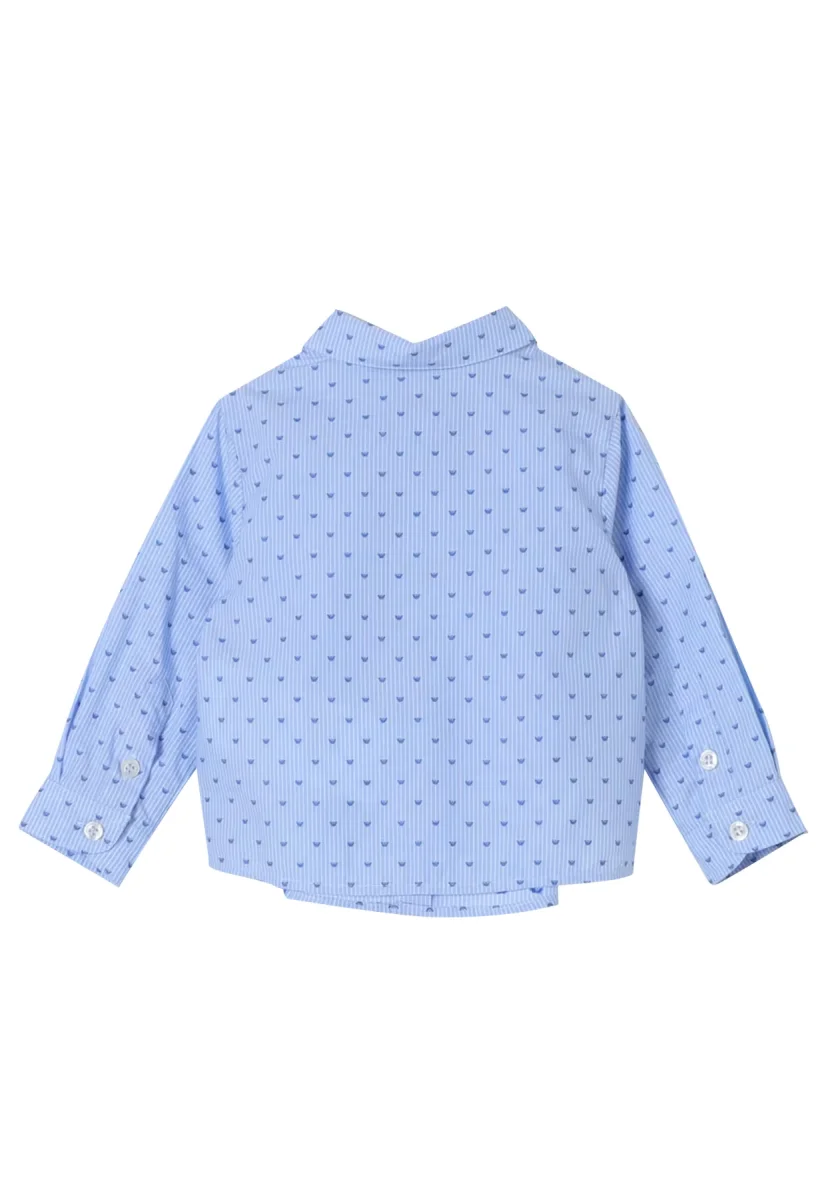 Emporio Armani camicia azzurra neonato in cotone - immagine 3