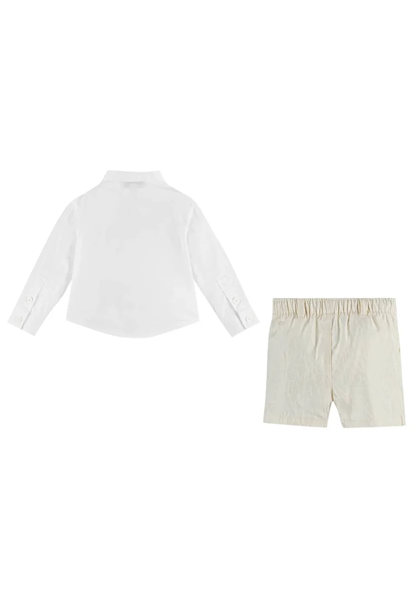 Emporio Armani completo bianco/avorio neonato in cotone - immagine 4