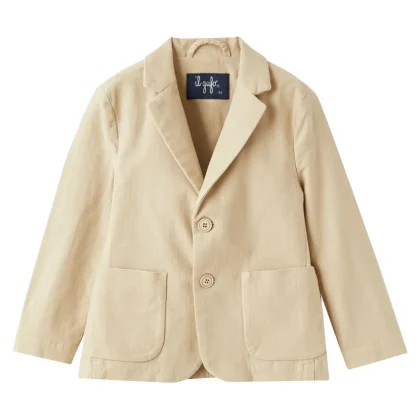 Il Gufo giacca beige bambino in cotone