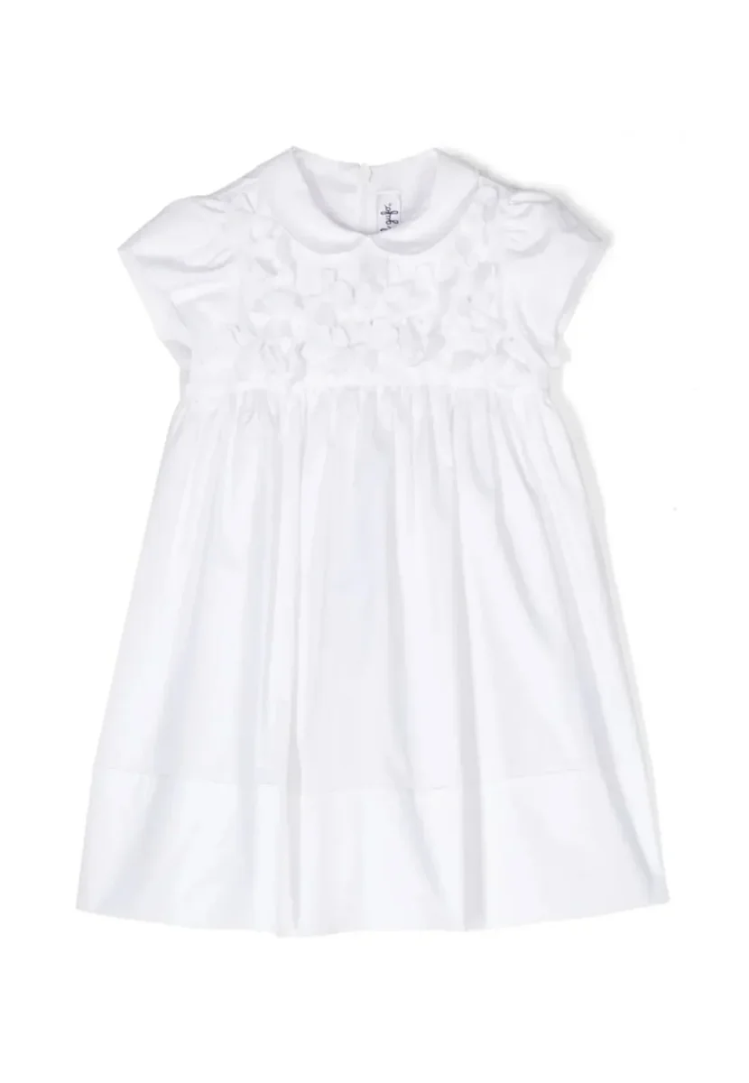 Il Gufo vestito bianco neonata in cotone