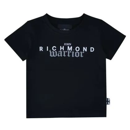 John Richmond t-shirt nera bambino in cotone