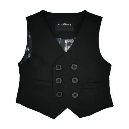 John Richmond gilet nero bambino in viscosa
