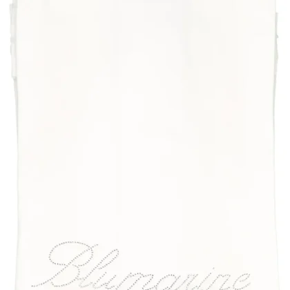 Miss Blumarine copertina bianca neonata in cotone