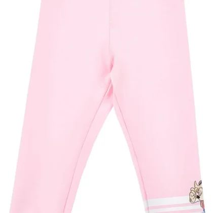 Monnalisa leggings rosa bambina in cotone