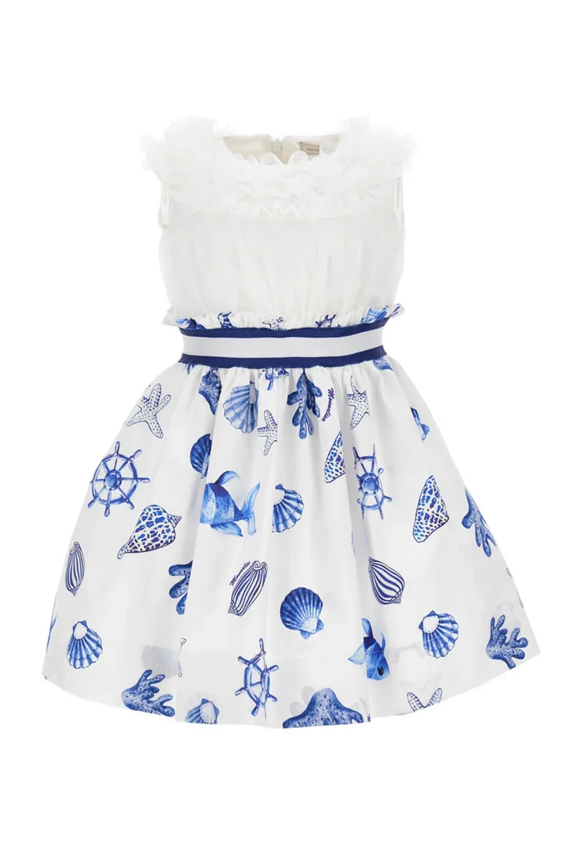 Monnalisa vestito bianco bambina in cotone