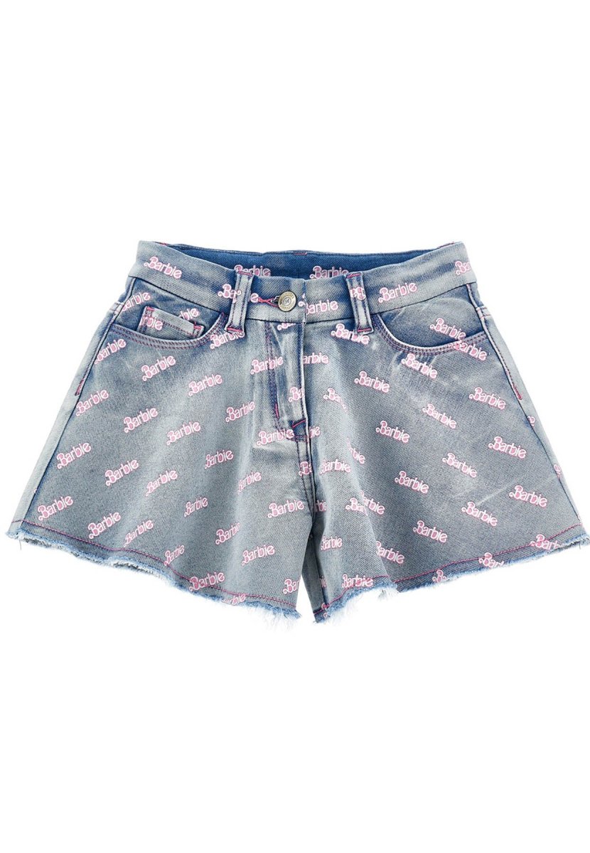 Monnalisa shorts Barbie bambina in denim - immagine 2