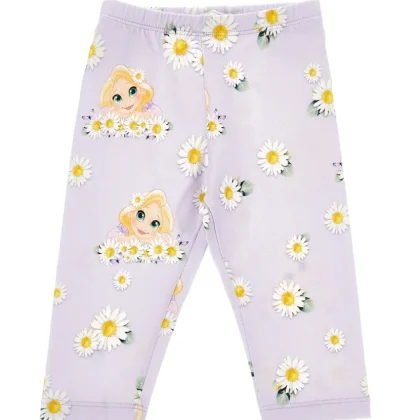 Monnalisa leggings glicine neonata in cotone