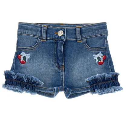 Monnalisa shorts blu neonata in denim