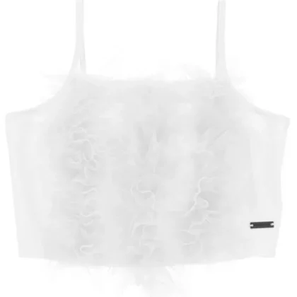Monnalisa top bianco bambina in cotone