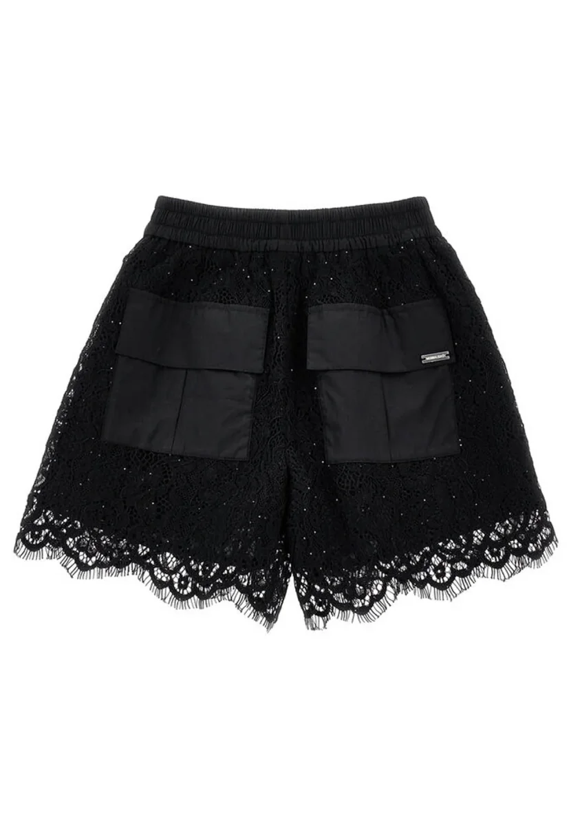 Monnalisa shorts neri bambina in pizzo - immagine 3