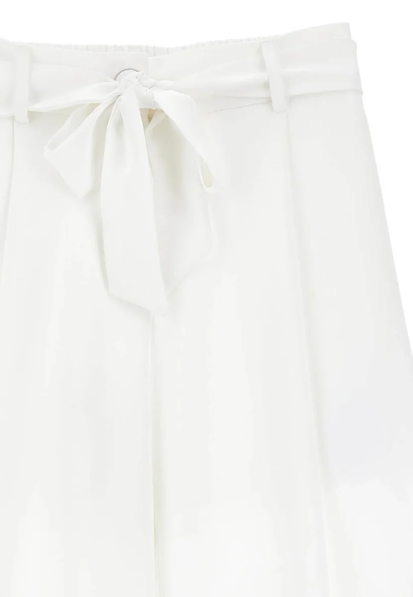 Monnalisa pantalone bianco bambina in rasetto - immagine 4