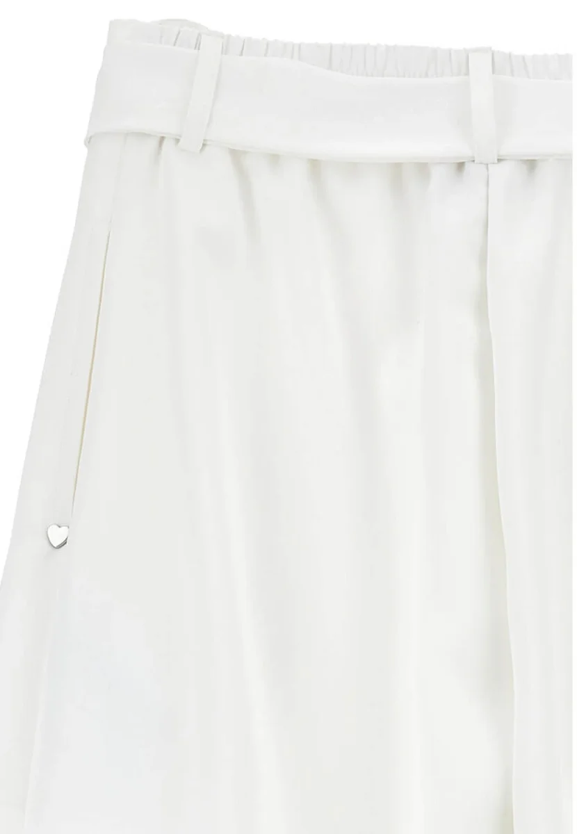 Monnalisa pantalone bianco bambina in rasetto - immagine 5
