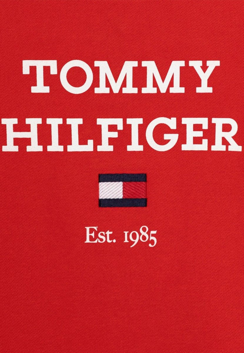Tommy Hilfiger felpa rossa bambino in cotone - immagine 4