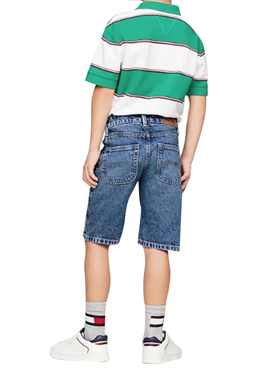 Tommy Hilfiger bermuda blu bambino in denim - immagine 3