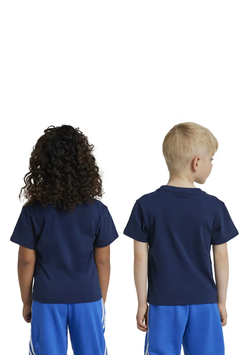 Adidas t-shirt blu bambino in cotone - immagine 3