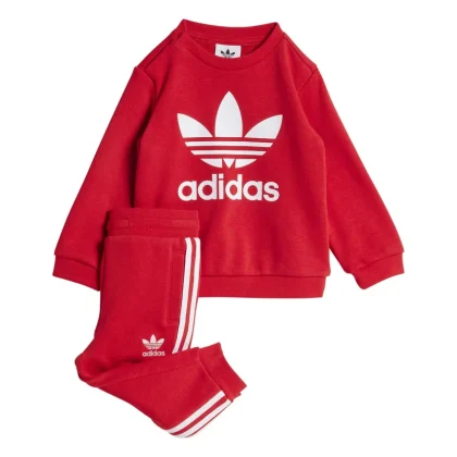 Adidas tuta rossa bambino in cotone