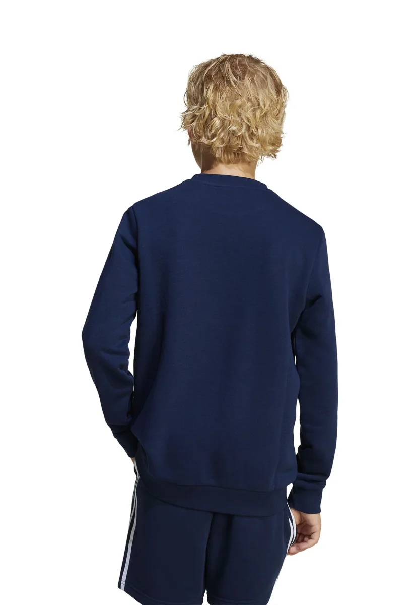 Adidas felpa blu bambino in cotone - immagine 4