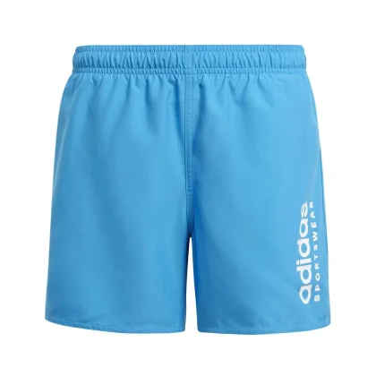 Adidas costume azzurro bambino in tessuto tecnico