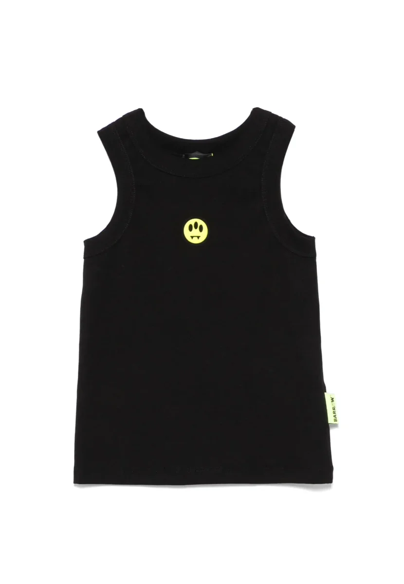 Barrow top nero bambina in cotone