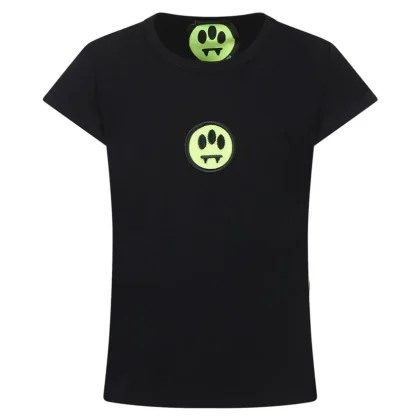Barrow t-shirt nera bambina in jersey di cotone