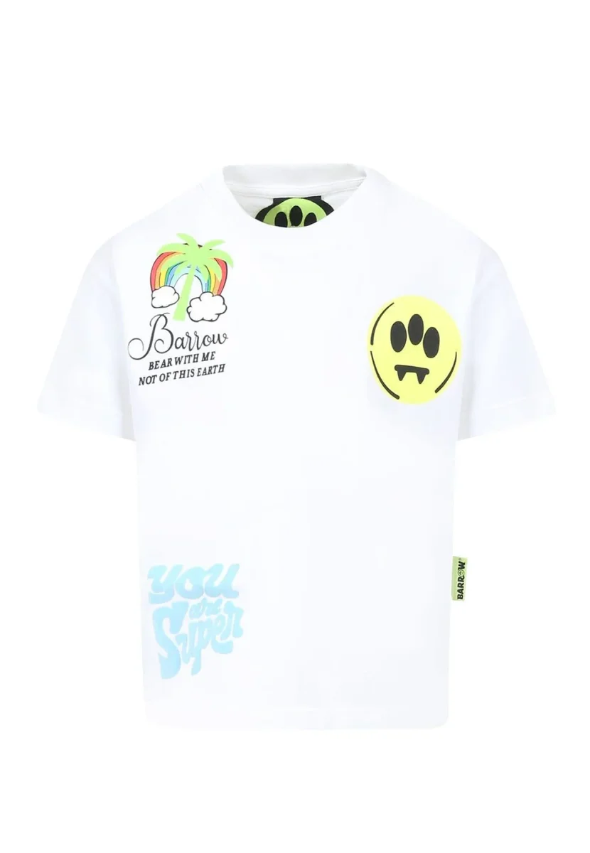 Barrow t-shirt bianca bambino in jersey di cotone - immagine 2
