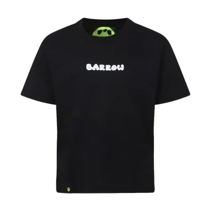 Barrow t-shirt nera bambino in jersey di cotone