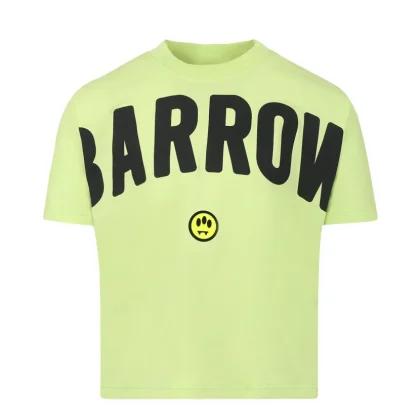 Barrow t-shirt gialla bambino in jersey di cotone
