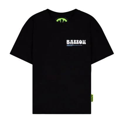 Barrow t-shirt nera bambino in jersey di cotone