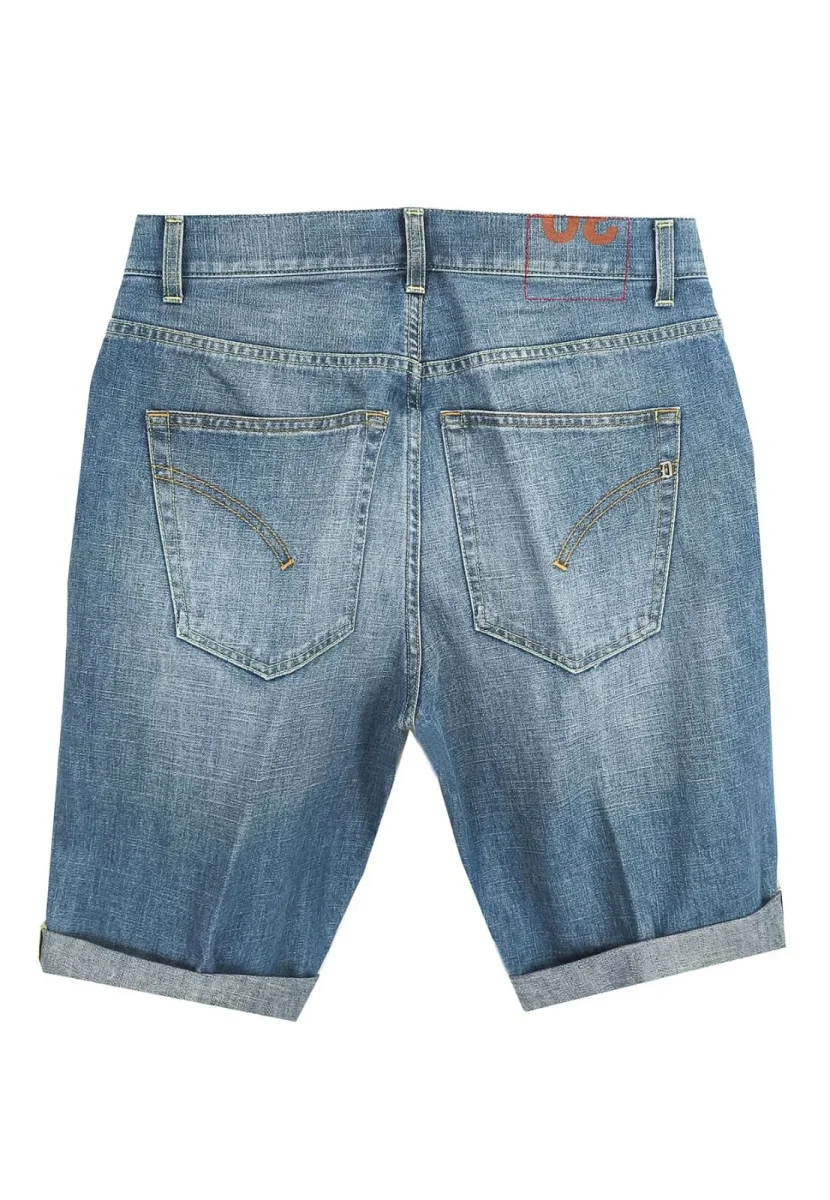 Dondup bermuda azzurro medio uomo in denim - immagine 3